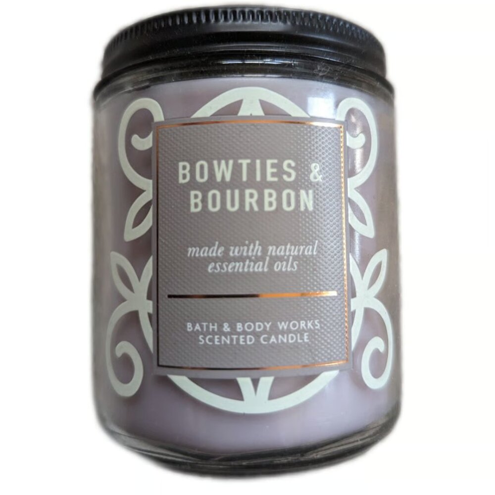 Bath & Body Works BOW TIES and BOURBON Single Wick Candle